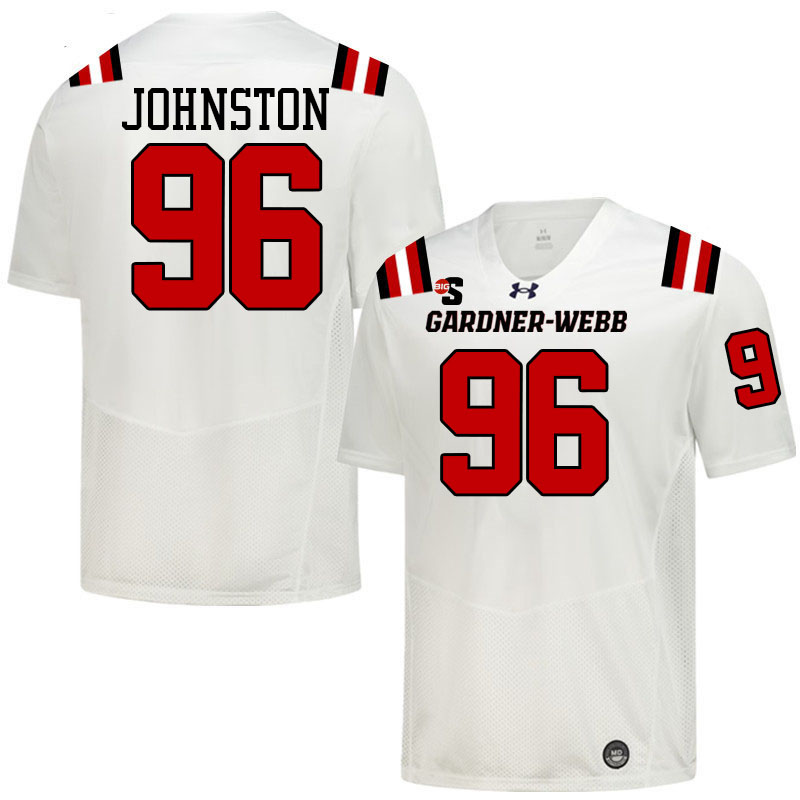 Gardner-Webb Runnin' Bulldogs #96 Brian Johnston College Football Jerseys,Uniforms-White